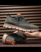 William | Men's Lightweight Breathable Knit Lace-Up Casual Sneakers