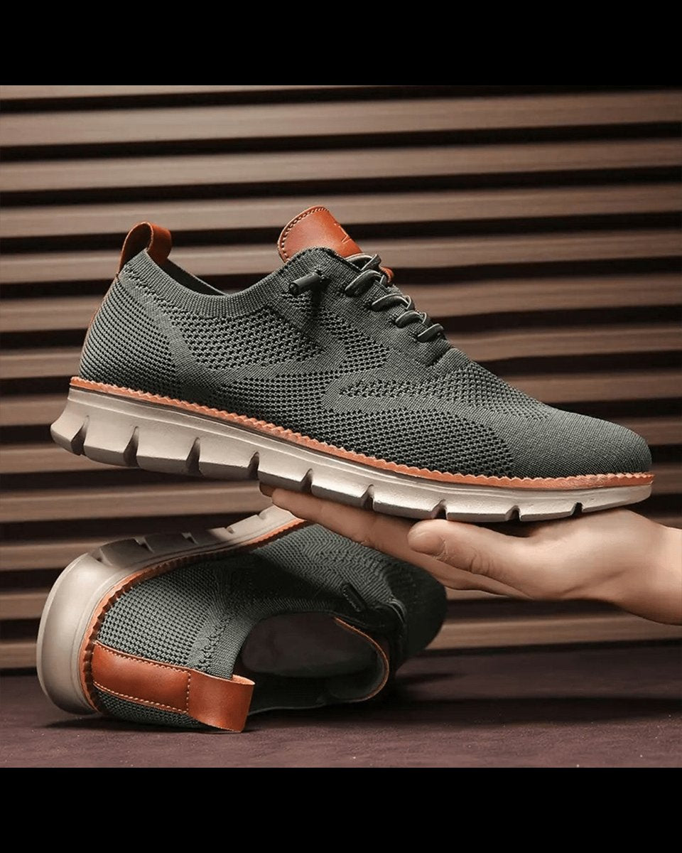William | Men's Lightweight Breathable Knit Lace-Up Casual Sneakers