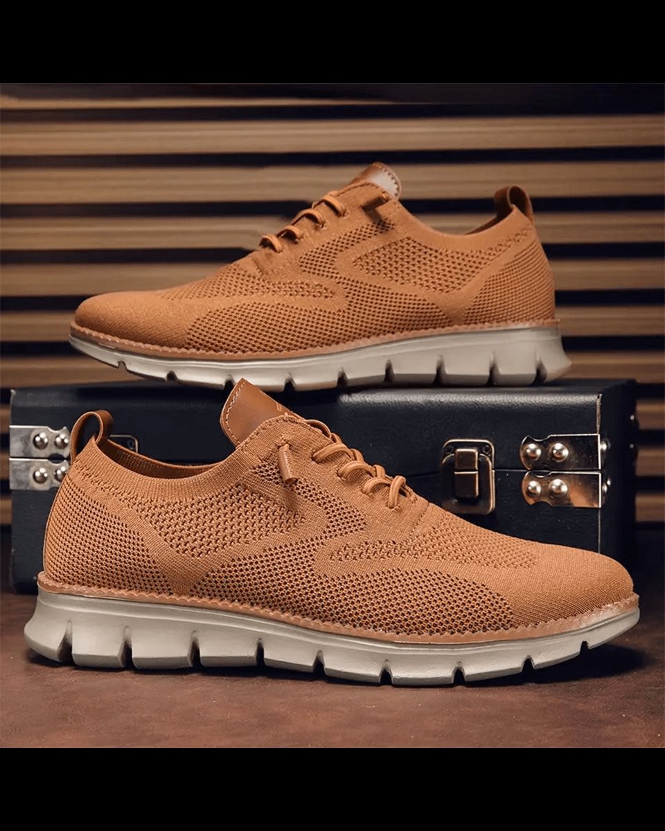 William | Men's Lightweight Breathable Knit Lace-Up Casual Sneakers