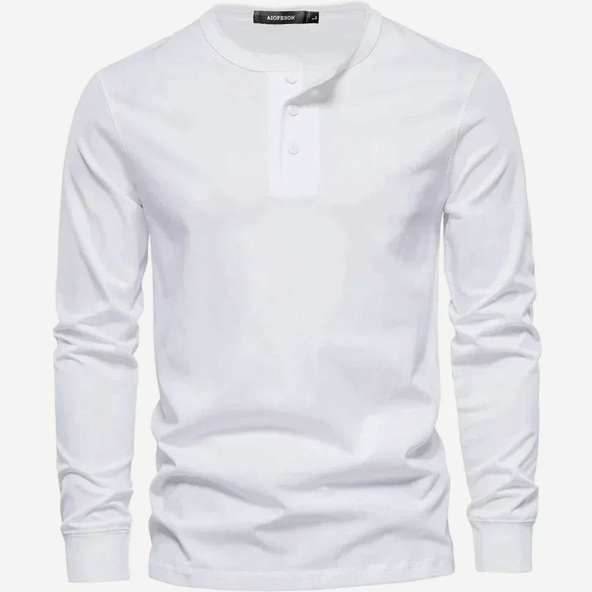 Ethan | Men's Long-Sleeve Henley Shirt Classic Button Neckline