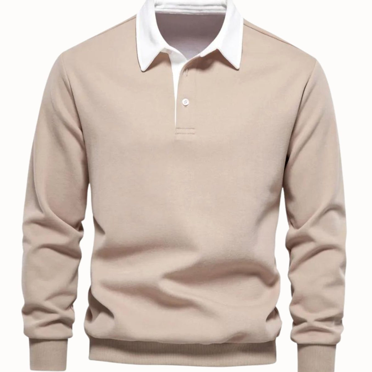 Nathan | Men's Long-Sleeve Polo Style Sweater Contrasting Collar