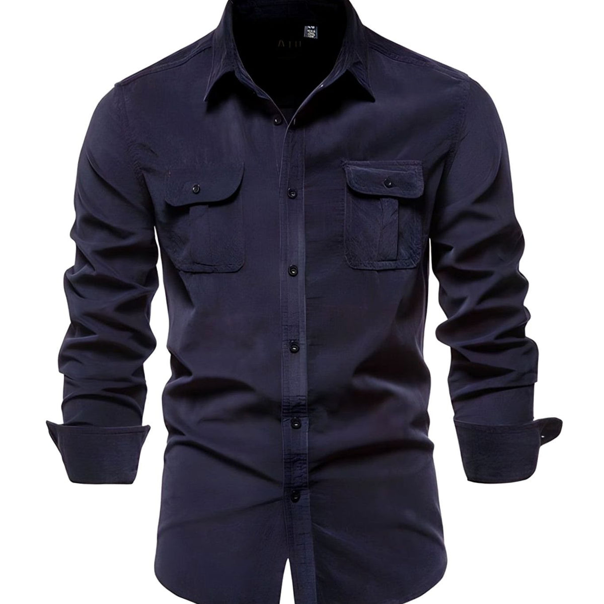 Oliver | Men's Military-Style Dual-Pocket Long Sleeve Shirt