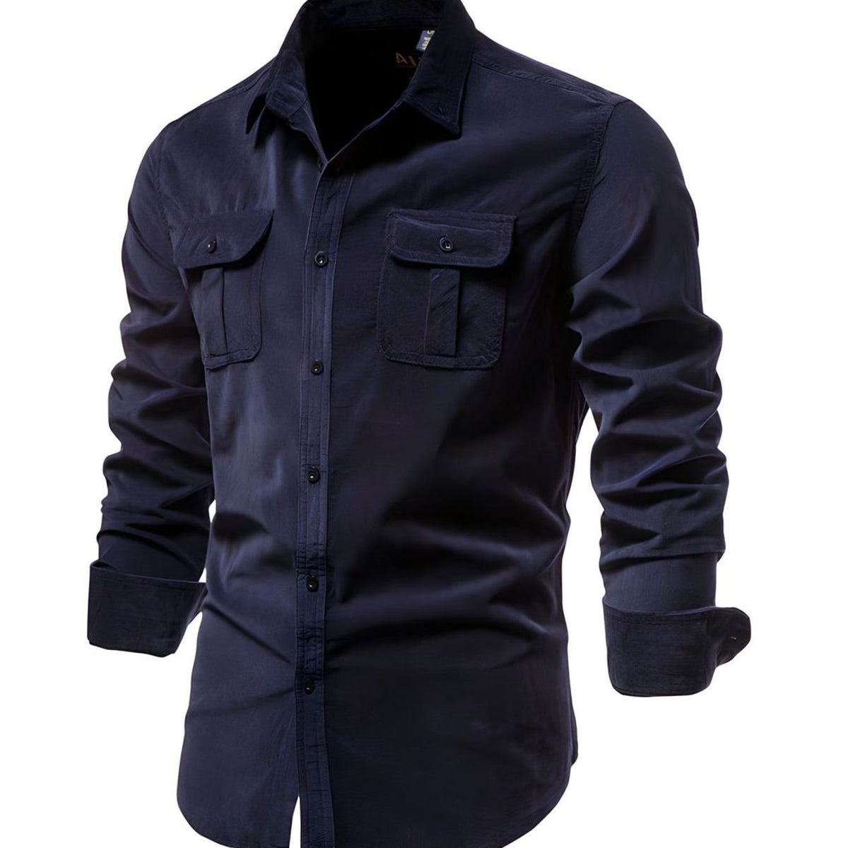 Oliver | Men's Military-Style Dual-Pocket Long Sleeve Shirt