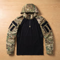 Henry | Men's Military Tactical Softshell Hooded Quarter-Zip Jacket