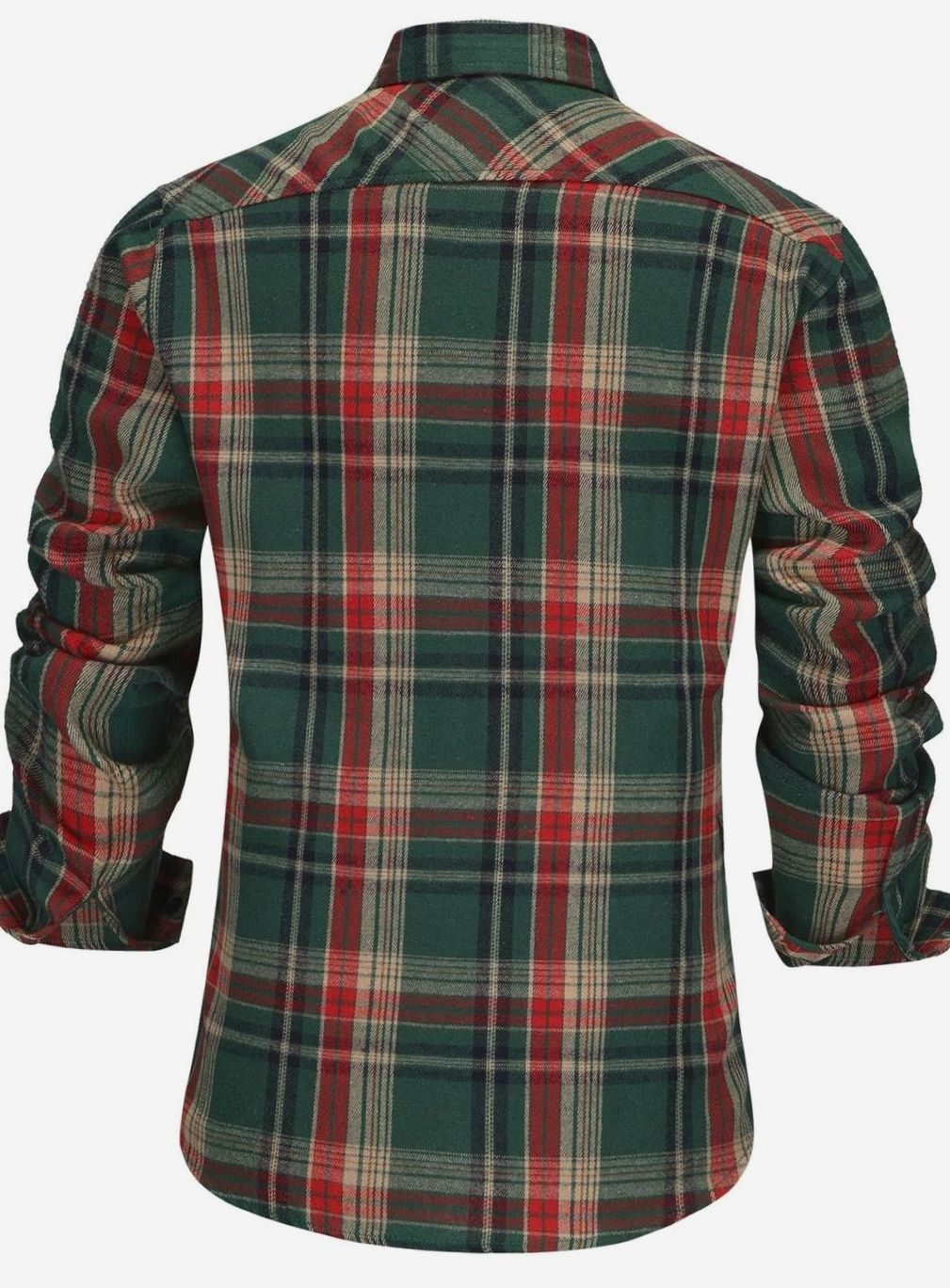 James | Men's Plaid Flannel Long-Sleeve Button-Up Shirt