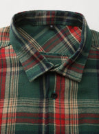 James | Men's Plaid Flannel Long-Sleeve Button-Up Shirt
