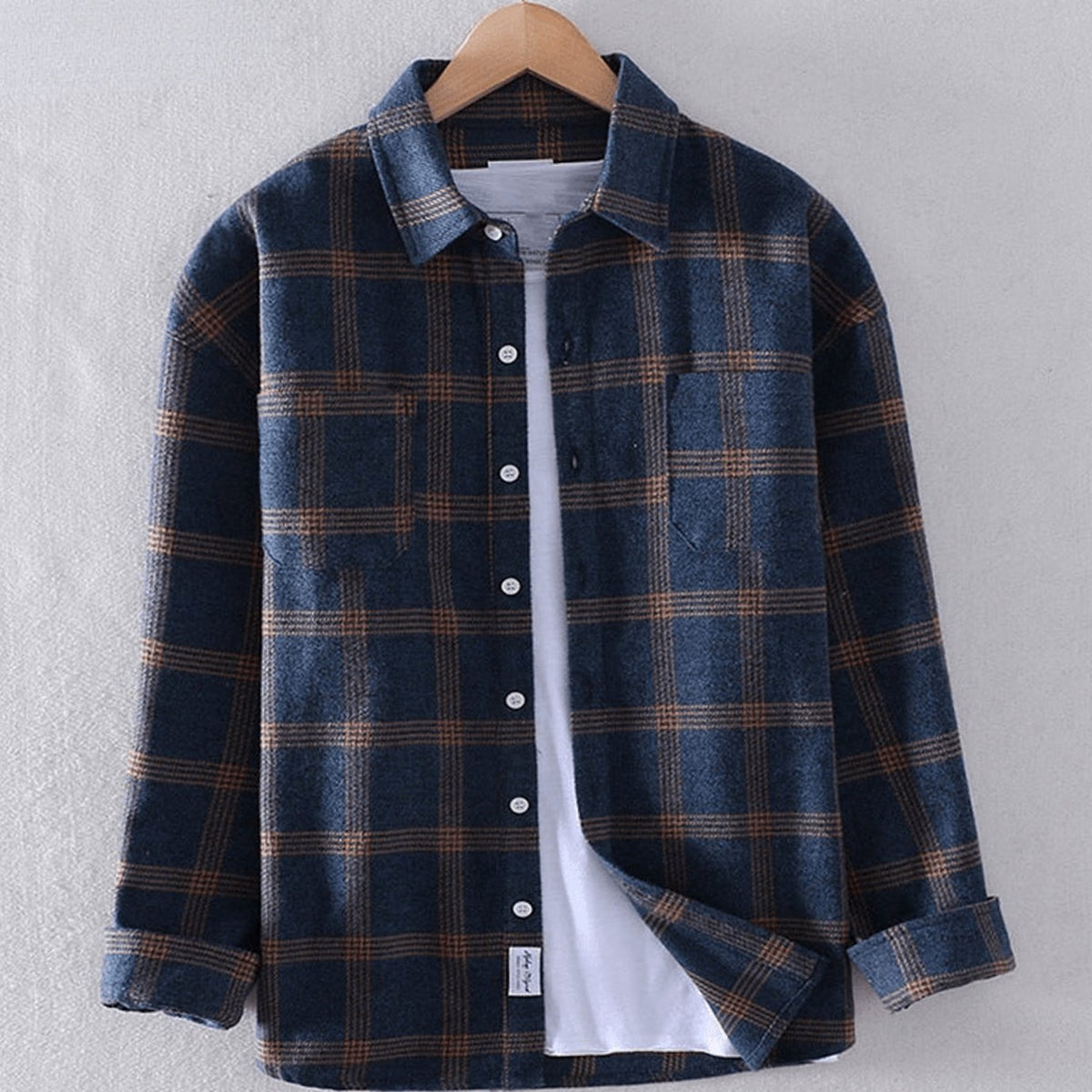 Mason | Men's Plaid Flannel Relaxed-Fit Long-Sleeve Button-Down Shirt