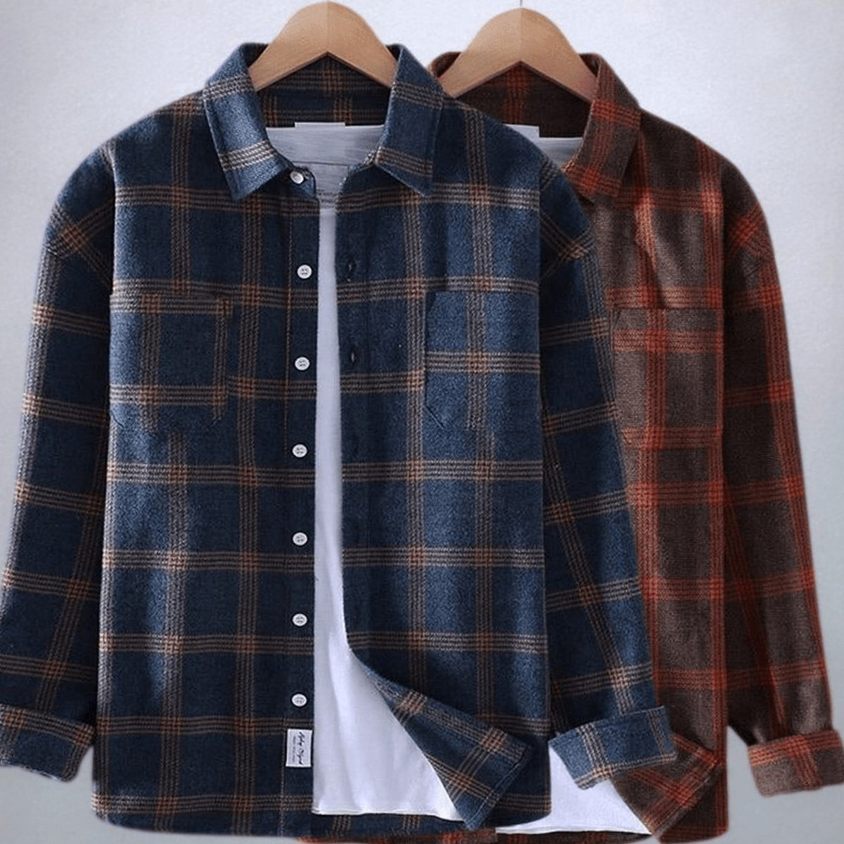 Mason | Men's Plaid Flannel Relaxed-Fit Long-Sleeve Button-Down Shirt