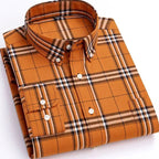Matthew | Men's Plaid Long-Sleeve Button-Down Shirt