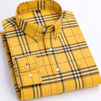 Matthew | Men's Plaid Long-Sleeve Button-Down Shirt