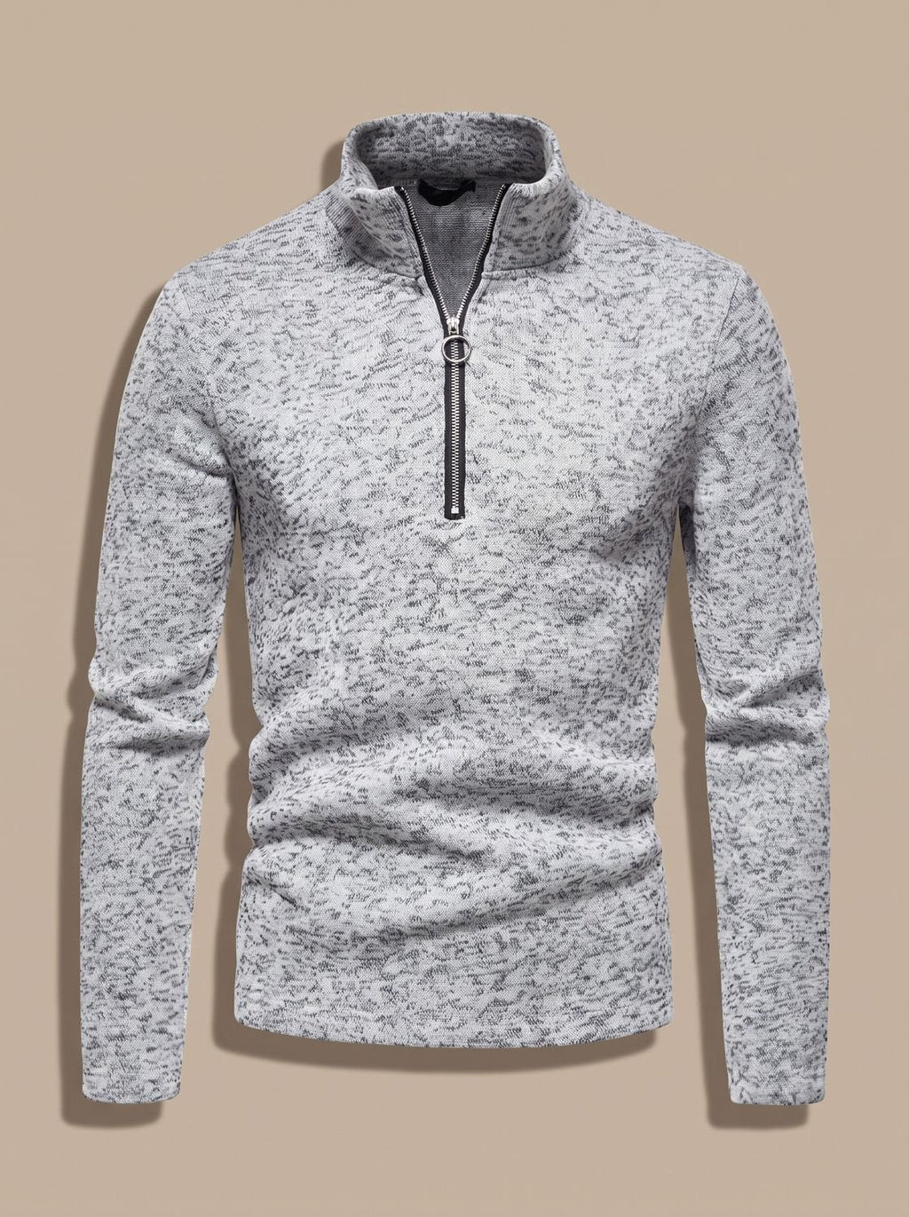 Mason | Men's Quarter-Zip Fine Knit Pullover Sweater Stand Collar Regular Fit