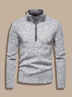 Mason | Men's Quarter-Zip Fine Knit Pullover Sweater Stand Collar Regular Fit