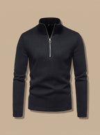 Mason | Men's Quarter-Zip Fine Knit Pullover Sweater Stand Collar Regular Fit