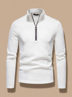 Mason | Men's Quarter-Zip Fine Knit Pullover Sweater Stand Collar Regular Fit