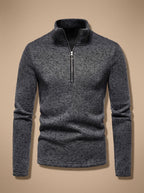 Mason | Men's Quarter-Zip Fine Knit Pullover Sweater Stand Collar Regular Fit