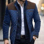 Jackson | Men's Quilted Color Block Stand-Collar Snap-Front Jacket