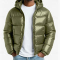 Caleb | Men's Quilted Hooded Coated Puffer Jacket