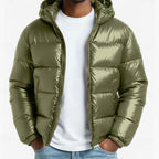 Caleb | Men's Quilted Hooded Coated Puffer Jacket