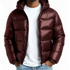 Caleb | Men's Quilted Hooded Coated Puffer Jacket