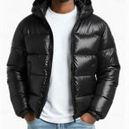 Caleb | Men's Quilted Hooded Coated Puffer Jacket