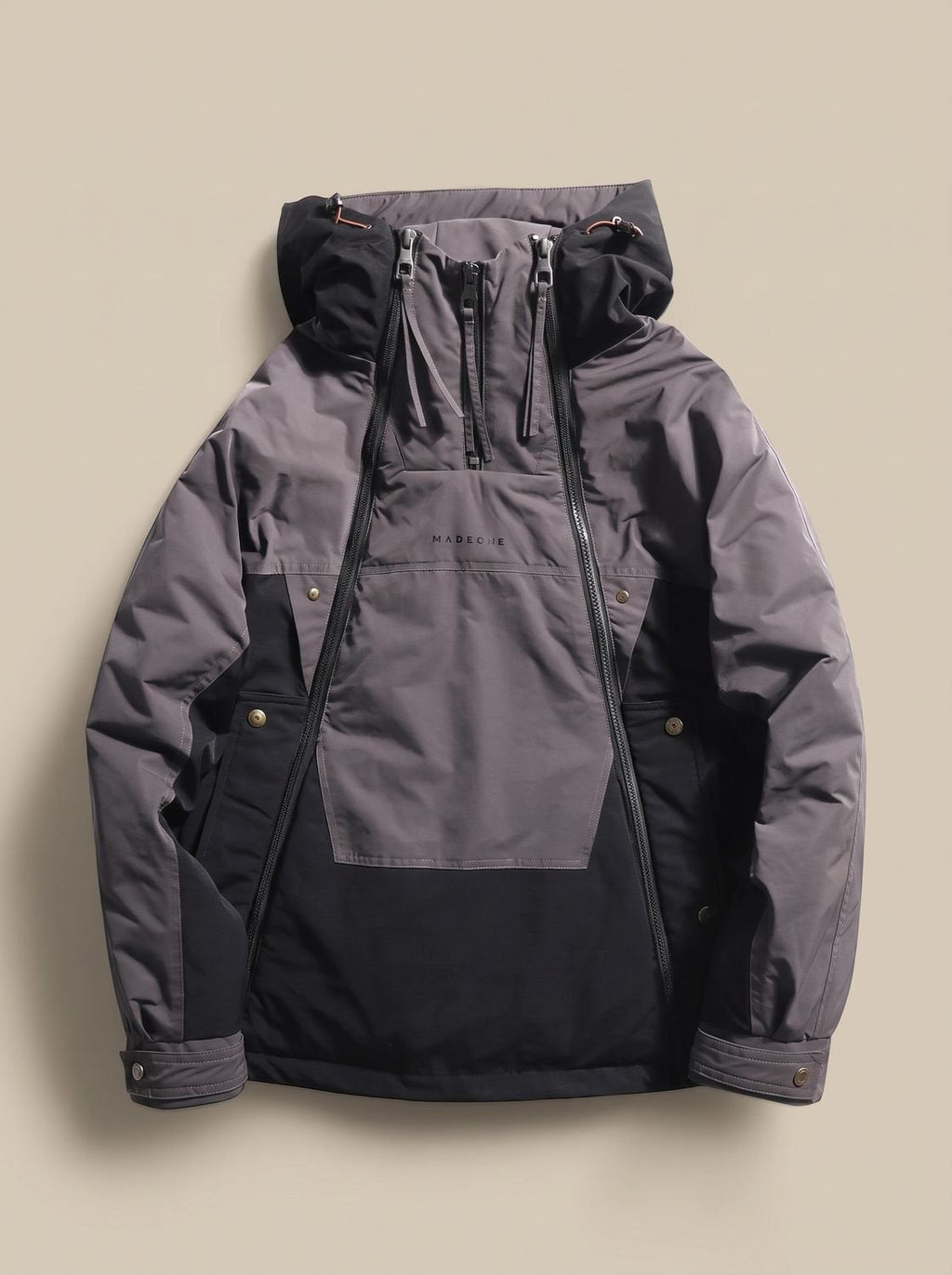 Sebastian | Men's Quilted Hooded Half-Zip Anorak Jacket