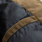 Ryan | Men's Quilted Hooded Puffer Jacket Two-Tone Corduroy Trim