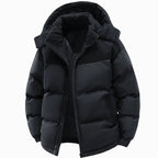 Ryan | Men's Quilted Hooded Puffer Jacket Two-Tone Corduroy Trim