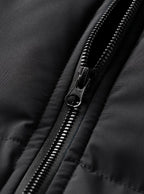Alexander | Men's Quilted Hooded Winter Jacket Ribbed-Cuff Full-Zip Puffer