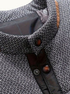 Elijah | Men's Quilted Stand-Collar Snap-Front Insulated Jacket