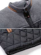 Elijah | Men's Quilted Stand-Collar Snap-Front Insulated Jacket