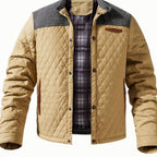 Elijah | Men's Quilted Stand-Collar Snap-Front Insulated Jacket