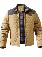Elijah | Men's Quilted Stand-Collar Snap-Front Insulated Jacket