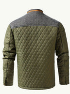 Elijah | Men's Quilted Stand-Collar Snap-Front Insulated Jacket