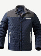 Elijah | Men's Quilted Stand-Collar Snap-Front Insulated Jacket