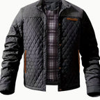 Elijah | Men's Quilted Stand-Collar Snap-Front Insulated Jacket