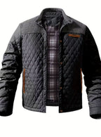 Elijah | Men's Quilted Stand-Collar Snap-Front Insulated Jacket