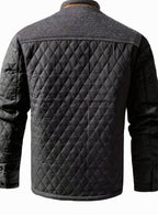 Elijah | Men's Quilted Stand-Collar Snap-Front Insulated Jacket