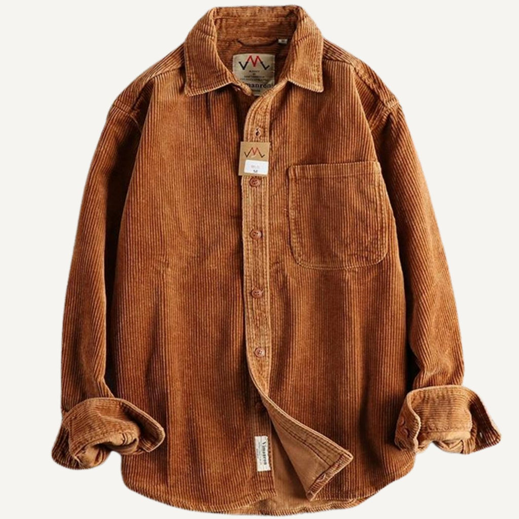 Daniel | Men's Relaxed-Fit Corduroy Long Sleeve Shirt Chest Pocket