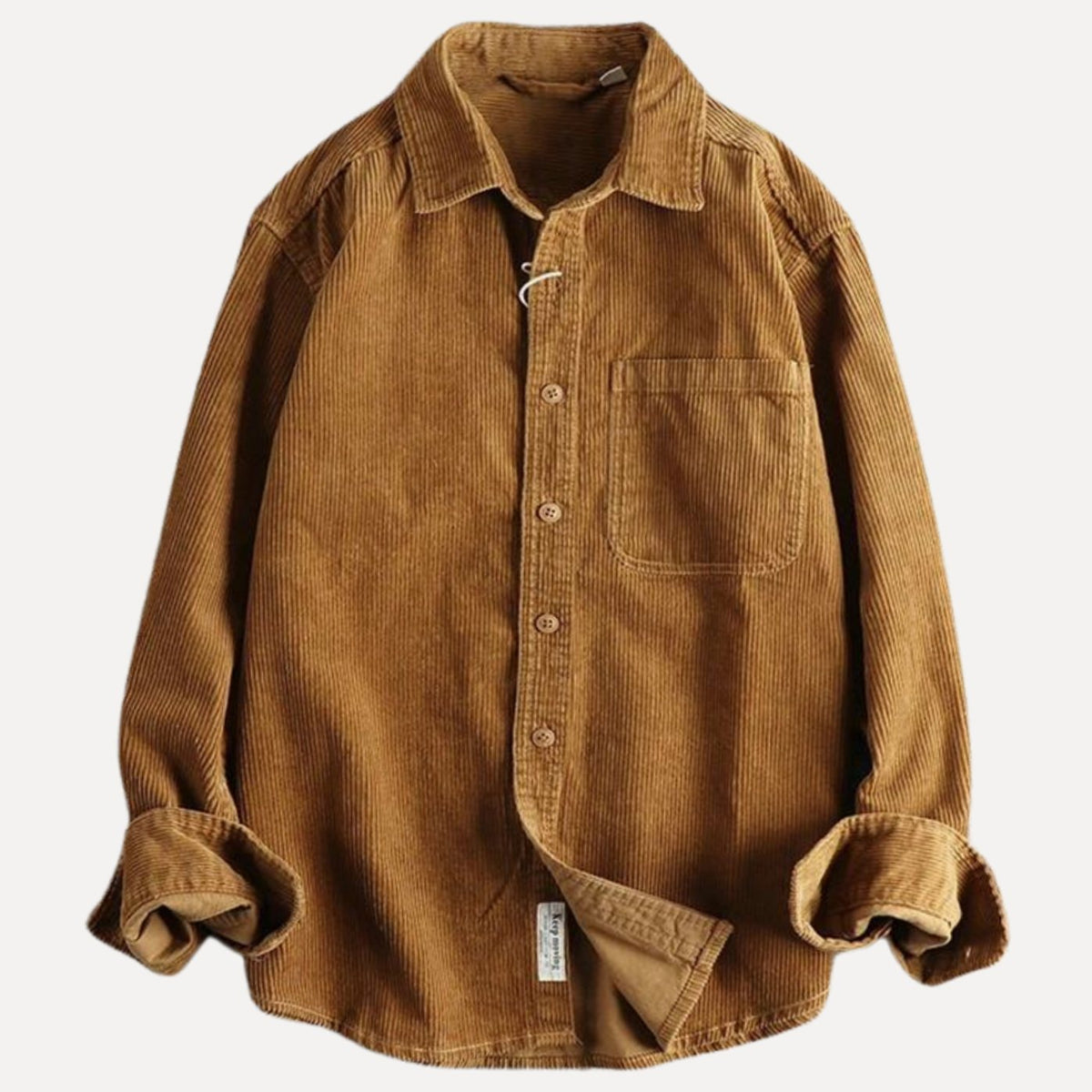 Daniel | Men's Relaxed-Fit Corduroy Long Sleeve Shirt Chest Pocket