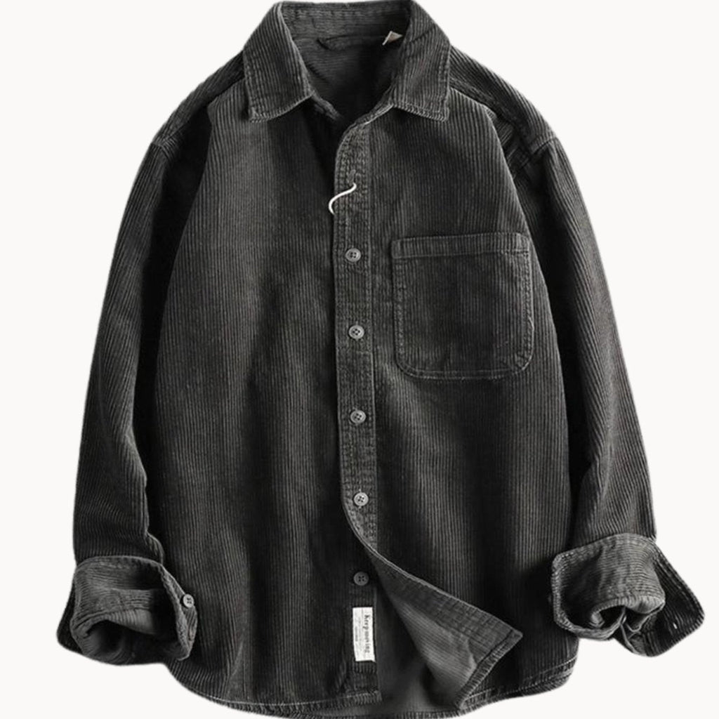 Daniel | Men's Relaxed-Fit Corduroy Long Sleeve Shirt Chest Pocket