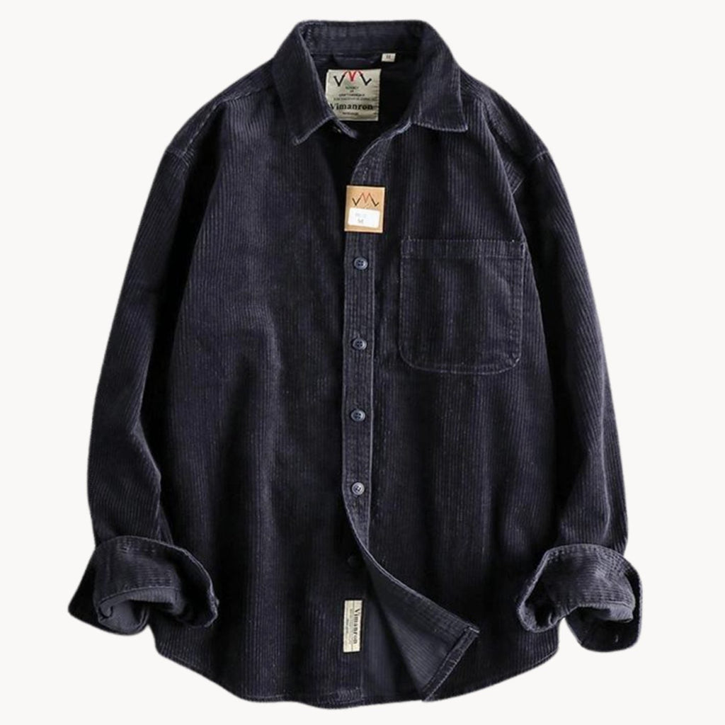 Daniel | Men's Relaxed-Fit Corduroy Long Sleeve Shirt Chest Pocket