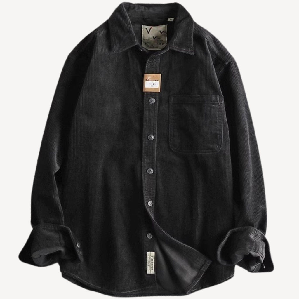 Daniel | Men's Relaxed-Fit Corduroy Long Sleeve Shirt Chest Pocket