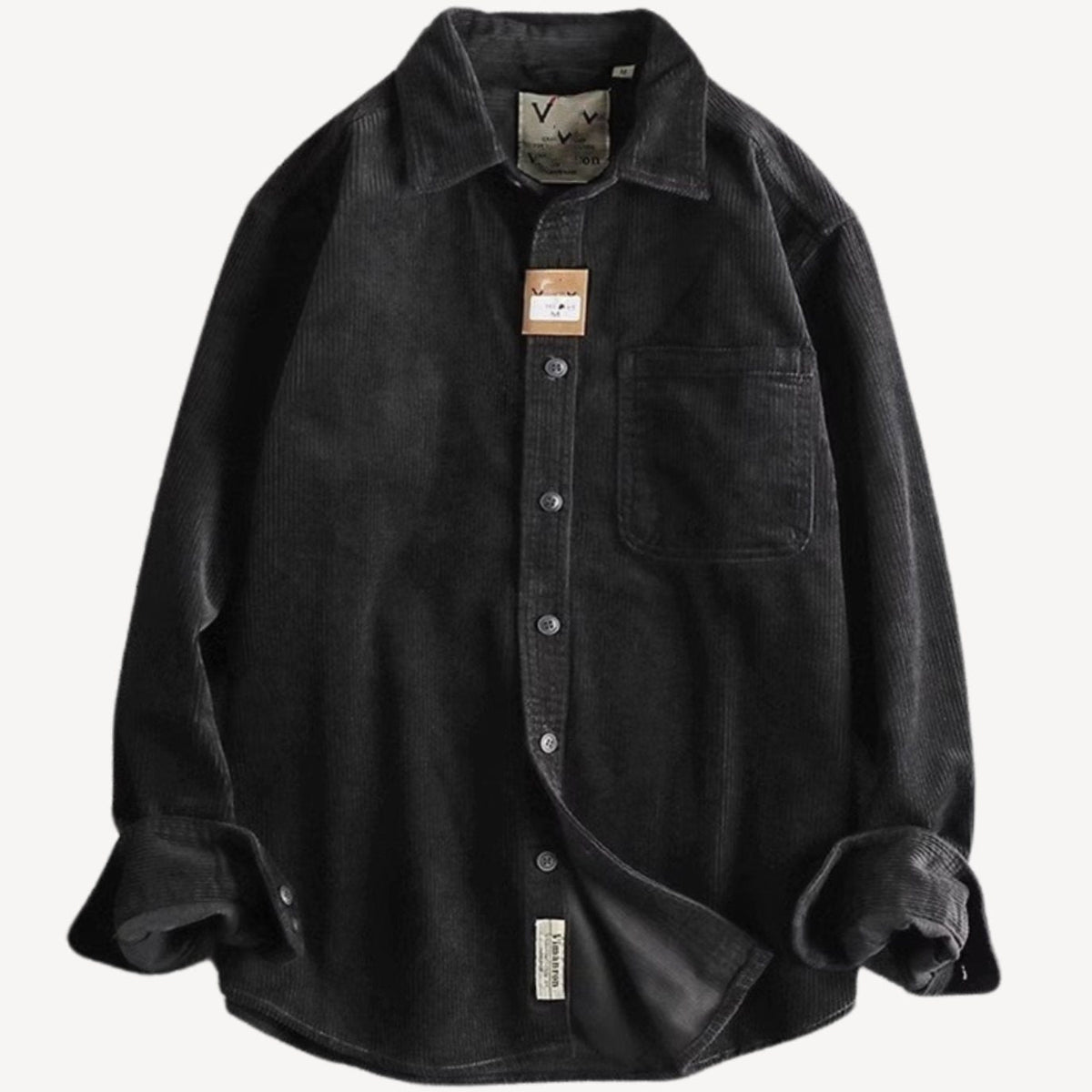 Daniel | Men's Relaxed-Fit Corduroy Long Sleeve Shirt Chest Pocket