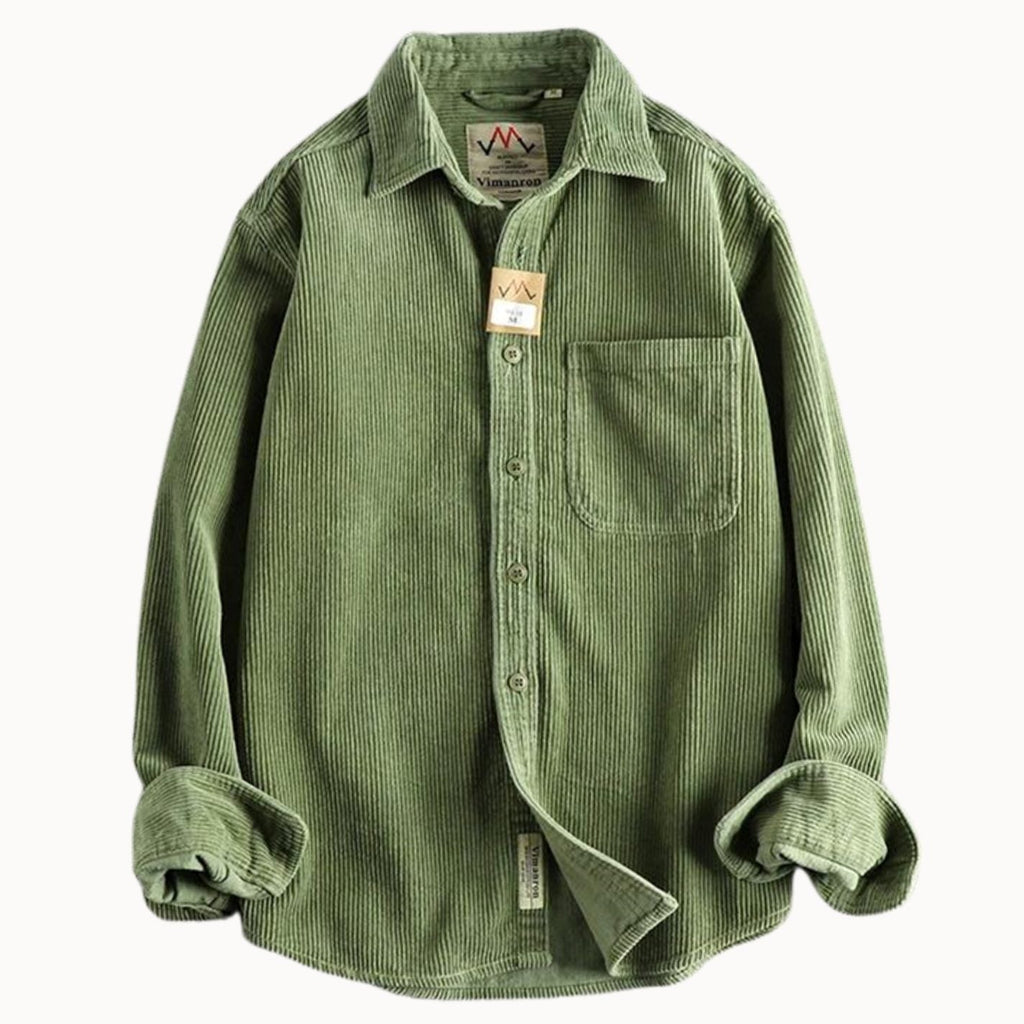 Daniel | Men's Relaxed-Fit Corduroy Long Sleeve Shirt Chest Pocket