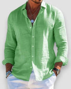 Mason | Men's Relaxed-Fit Lightweight Linen Long-Sleeve Button-Up Shirt