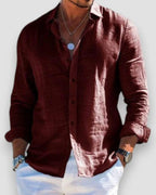 Mason | Men's Relaxed-Fit Lightweight Linen Long-Sleeve Button-Up Shirt
