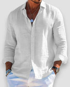 Mason | Men's Relaxed-Fit Lightweight Linen Long-Sleeve Button-Up Shirt