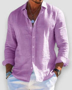 Mason | Men's Relaxed-Fit Lightweight Linen Long-Sleeve Button-Up Shirt
