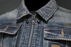Lucas | Men's Retro Washed Denim Zip-Up Jacket Casual Outerwear Coat