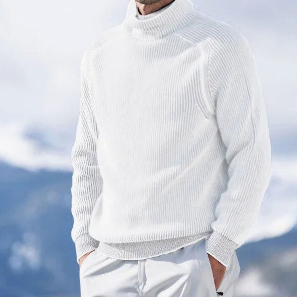 Caleb | Men's Ribbed Knit Turtleneck Sweater Casual Winter Pullover